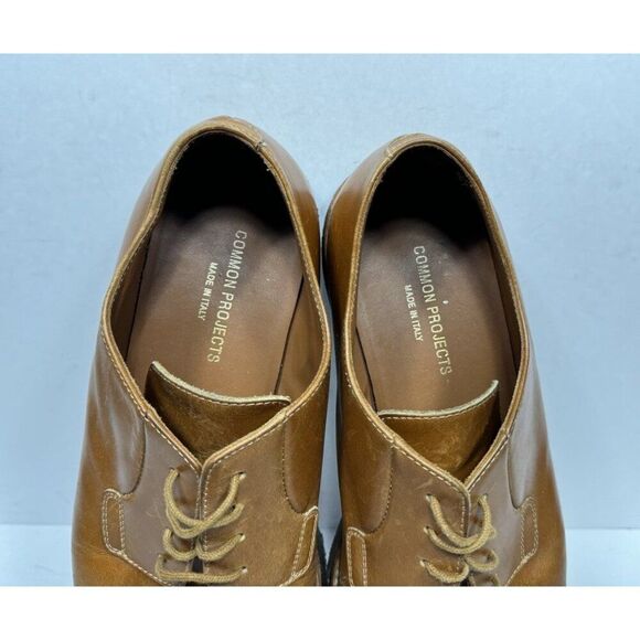 Common Projects x Barneys Wedge Sole Leather Derby Bluchers Cognac Tan Men’s 10 main image 9